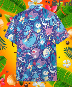 Pokemon Type Water Custom Hawaii Button T Shirt