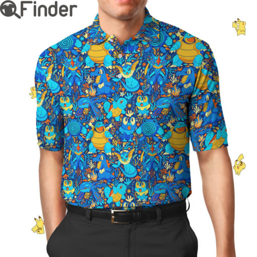 Pokemon Water Type Custom Polo Shirt