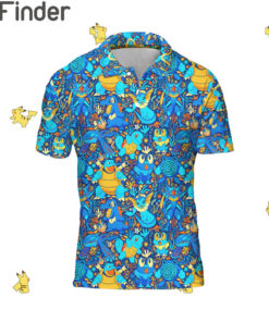 Pokemon Water Type Custom Polo T Shirt