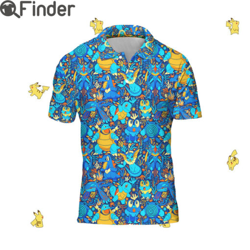 Pokemon Water Type Custom Polo T Shirt