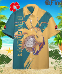 Pseudo legendary Pokemon Duo Type Dragon Flying Dragonite Custom Hawaii Button T Shirts