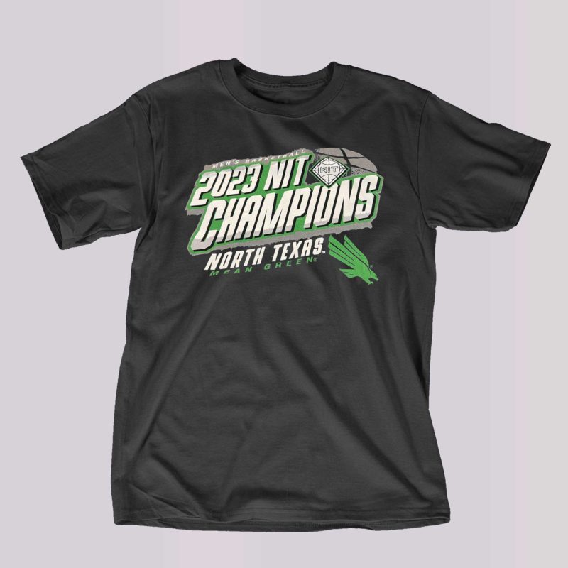 nit champions 2023 mens basketball north texas mean green t shirt 1