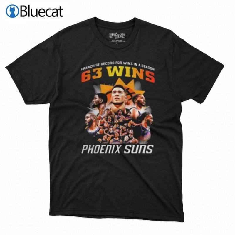 phoenix suns franchise record for wins in a season 63 wins shirt 1