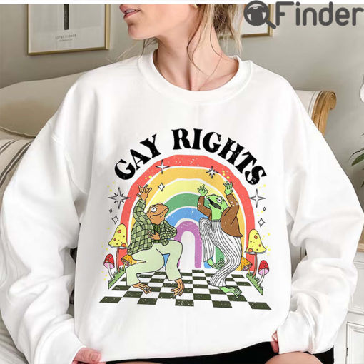 Frog And Toad Gay Rights Hoodie Shirt Rainbow Colors Pride