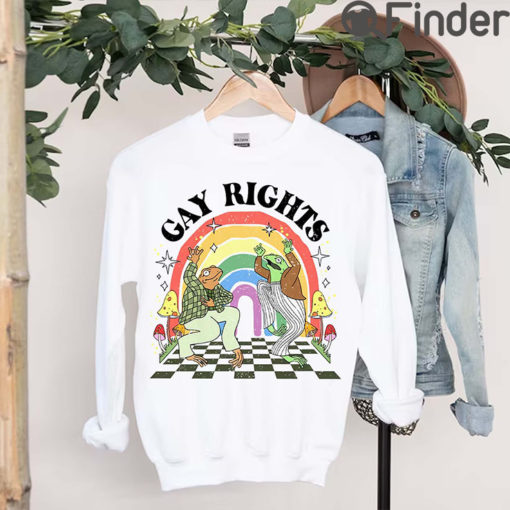 Frog And Toad Gay Rights Sweater Shirt Rainbow Colors Pride