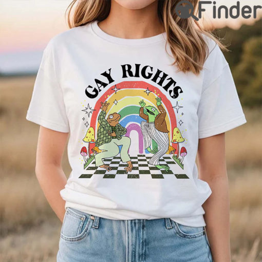 Frog And Toad Gay Rights T Shirt Rainbow Colors Pride