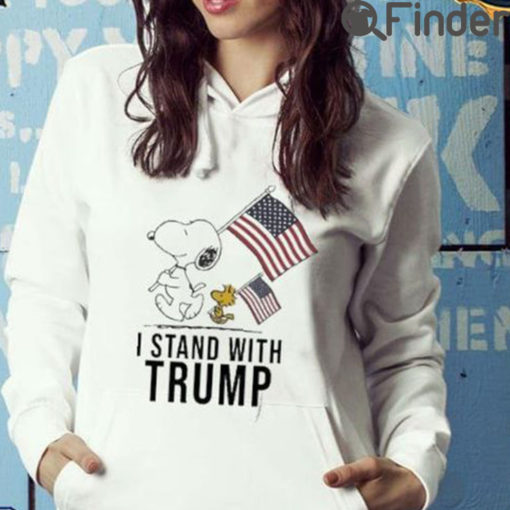 Original snoopy I Stand With Trump American Flag T Shirt