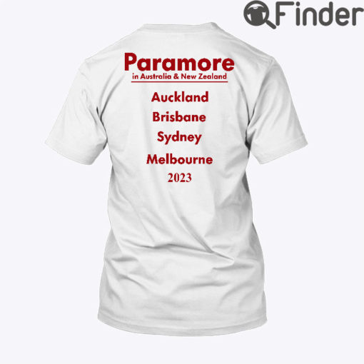 Paramore In Australia And New Zealand Tee Shirt Auckland Brisbane Sydney Melbourne 2023