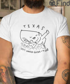 Texas Left Handed Guitar Of The USA T Shirt