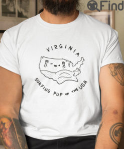 Virginia Surfing Pup Of The USA T Shirt