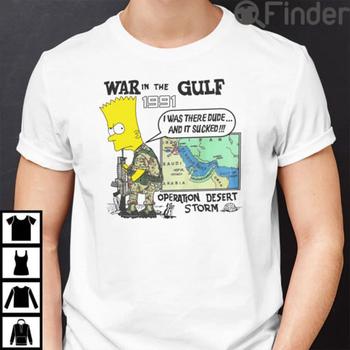 War In The Gulf 1991 Bart Simpson Shirt