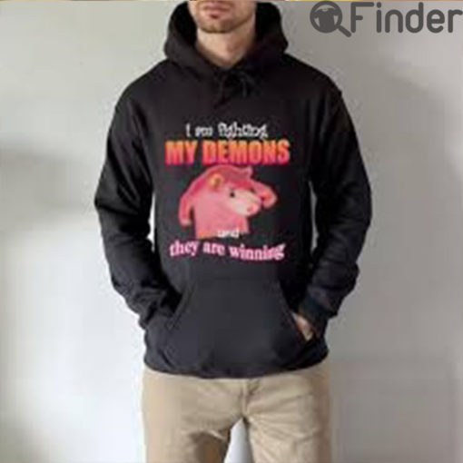 I Am Fighting My Demons And They Are Winning Rat Tee Shirt