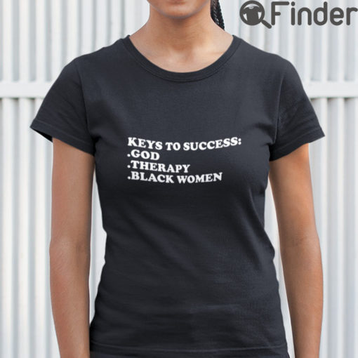 Key To Success God Therapy Black Women T Shirt