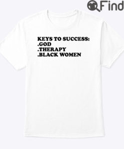 Key To Success God Therapy Black Women Tee