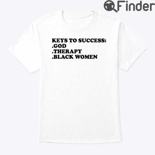 Key To Success God Therapy Black Women Tee