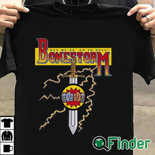 T shirt black Bonestorm Shirt Bone Storm T shirt