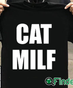 T shirt black Cat Milf Shirt