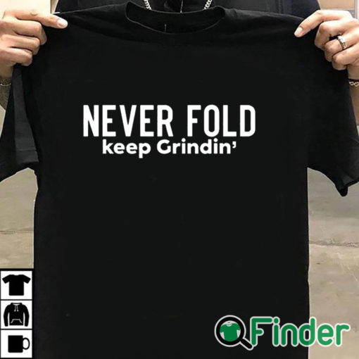 T shirt black Miles Sanders Never Fold Keep Grindin' Shirt