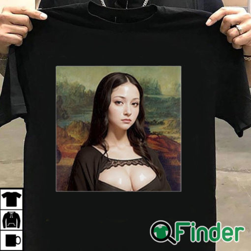 T shirt black Modern Mona Lisa Shirt