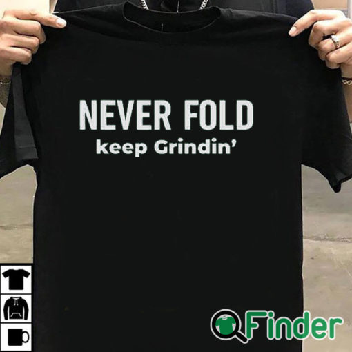 T shirt black Philadelphia Eagles Miles Sanders Never Fold Keep Grindin’ Shirt