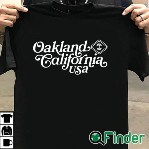 T shirt black Tom Holland Oakland California Usa Shirt