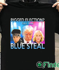 T shirt black Trump Mugshot Rigged Election Call That Blue Steel Shirt