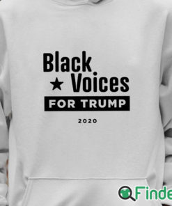 Unisex Hoodie Derrick Gibson Black Voices For Trump 2020 Shirt