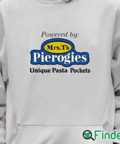 Unisex Hoodie Powered By Mrs T's Pierogies Unique Pasta Pockets Shirt