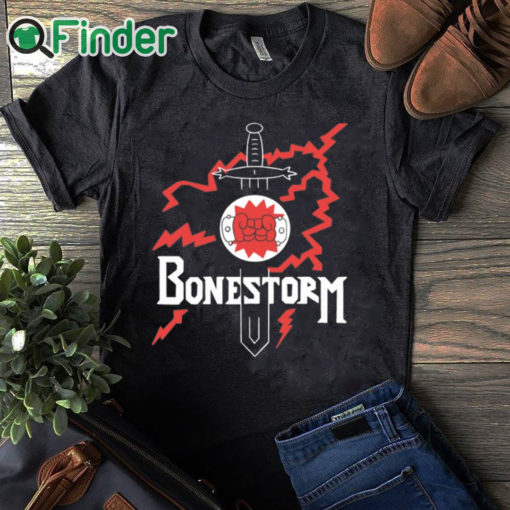 black T shirt Bone Storm Unisex T Shirt