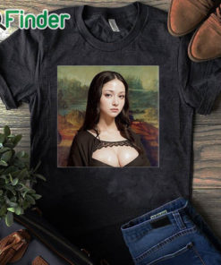 black T shirt Modern Mona Lisa Shirt