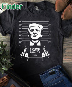 black T shirt Trump 2024 Mugshot Style Poster Shirt