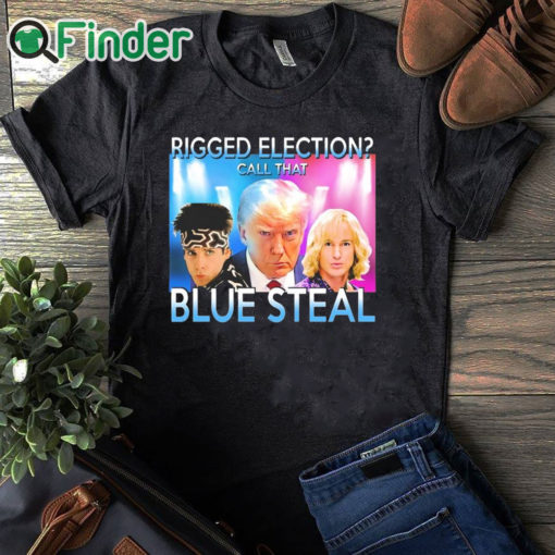 black T shirt Trump Mugshot Rigged Election Call That Blue Steel Shirt