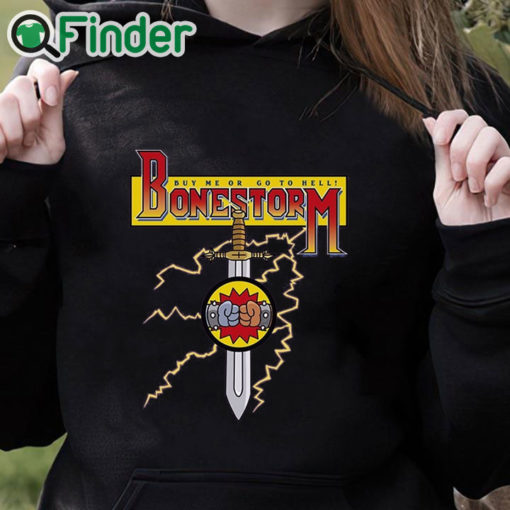 black hoodie Bonestorm Shirt Bone Storm T shirt