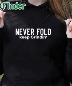 black hoodie Miles Sanders Never Fold Keep Grindin' Shirt