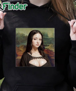 black hoodie Modern Mona Lisa Shirt