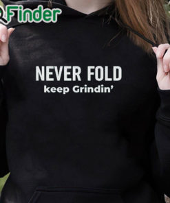 black hoodie Philadelphia Eagles Miles Sanders Never Fold Keep Grindin’ Shirt