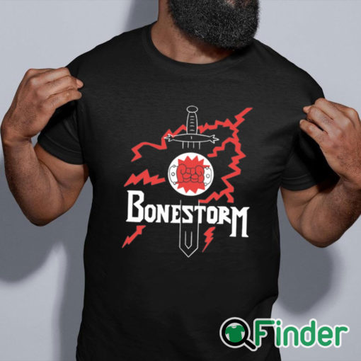 black shirt Bone Storm Unisex T Shirt