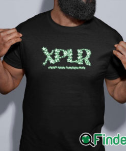 black shirt Glow In The Dark Stars Xplr There's Always Something More Shirt