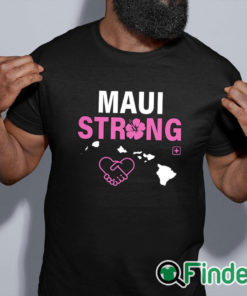 black shirt Maui Strong T Shirt Maui Wildfire Relief Support For Hawaii Fire Victims Lahaina