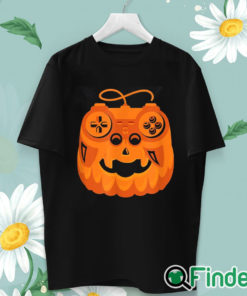 unisex T shirt Funny Video Game Halloween Gaming Pumpkin Shirt