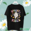 unisex T shirt Spooky Vibes T Shirt, Groovy Halloween Tee, Retro Ghost T Shirt, Hippie Halloween Shirt