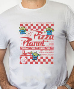 white Shirt Pizza Planet Shirt