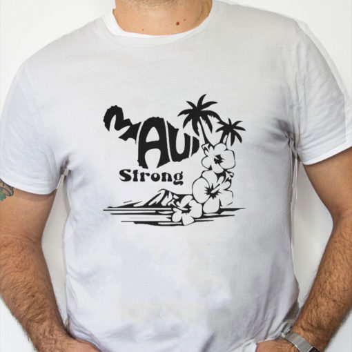 white Shirt Retro Maui Strong Shirt Fundraiser Lahaina T Shirt Support for Hawaii Fire Victims Maui Wildfire