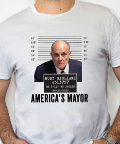 white Shirt Rudy Giuliani Mugshot America's Mayor T Shirt