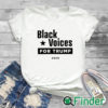 white T shirt Derrick Gibson Black Voices For Trump 2020 Shirt