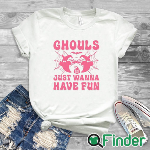 white T shirt Ghouls Just Wanna Have Fun Tee, Retro Halloween, Ghouls Just Wanna Have Fun Shirt