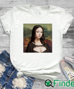 white T shirt Modern Mona Lisa Shirt