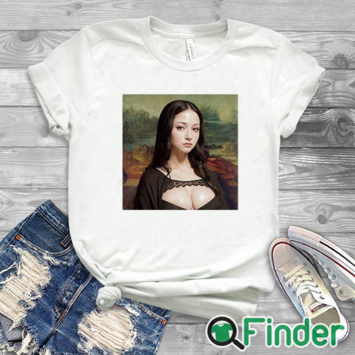 white T shirt Modern Mona Lisa Shirt