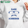 white hoodie Gate 14 Podcast Davis Schneider Babe Schneider Shirt