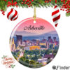 Asheville North Carolina Christmas Ornament Porcelain